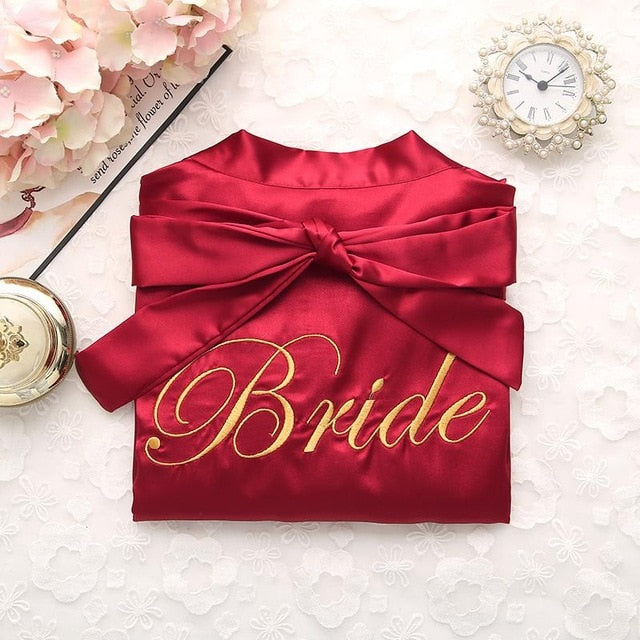 Bride Bridesmaid Kimono Bathrobe