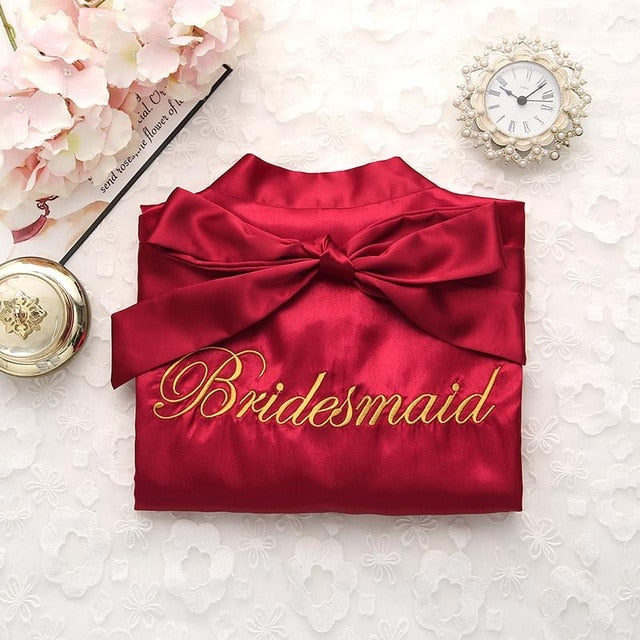 Bride Bridesmaid Kimono Bathrobe