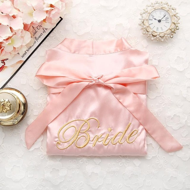 Bride Bridesmaid Kimono Bathrobe