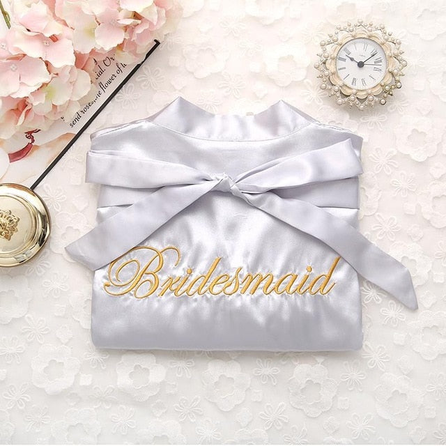 Bride Bridesmaid Kimono Bathrobe