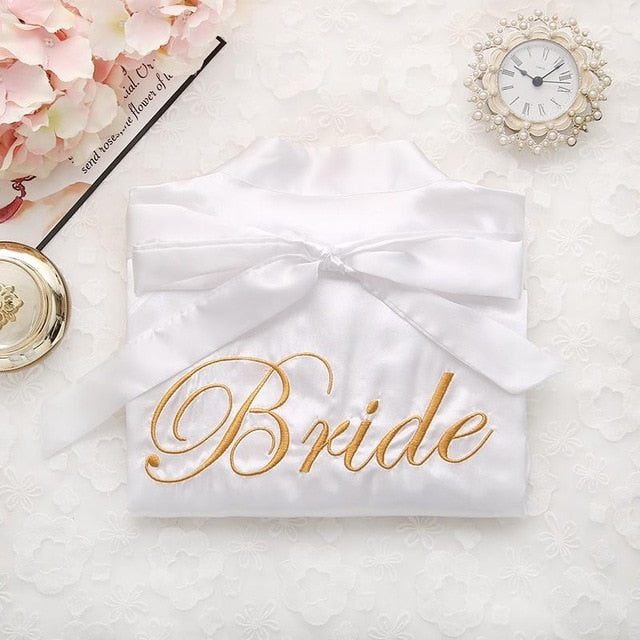 Bride Bridesmaid Kimono Bathrobe