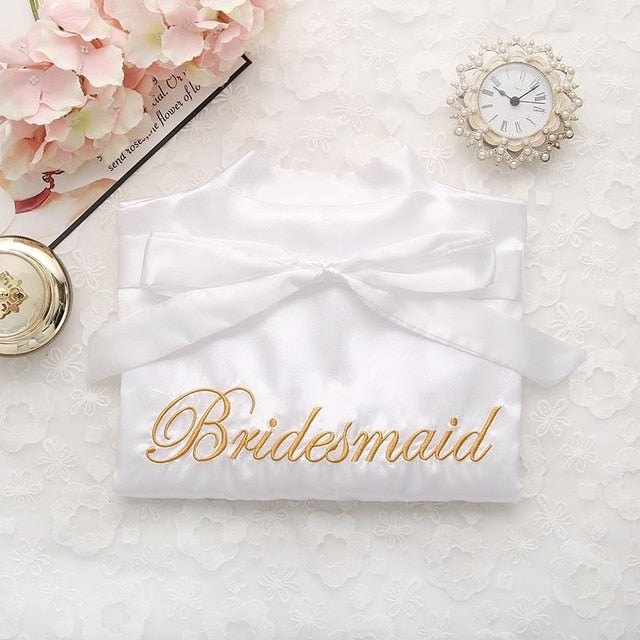 Bride Bridesmaid Kimono Bathrobe