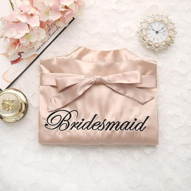 Bride Bridesmaid Kimono Bathrobe