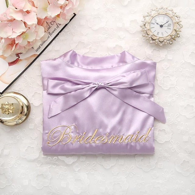 Bride Bridesmaid Kimono Bathrobe