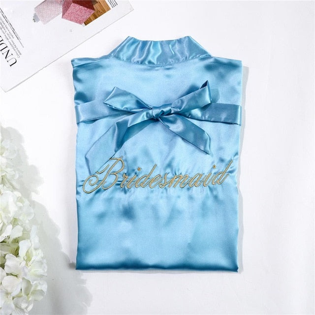 Bride Bridesmaid Kimono Bathrobe