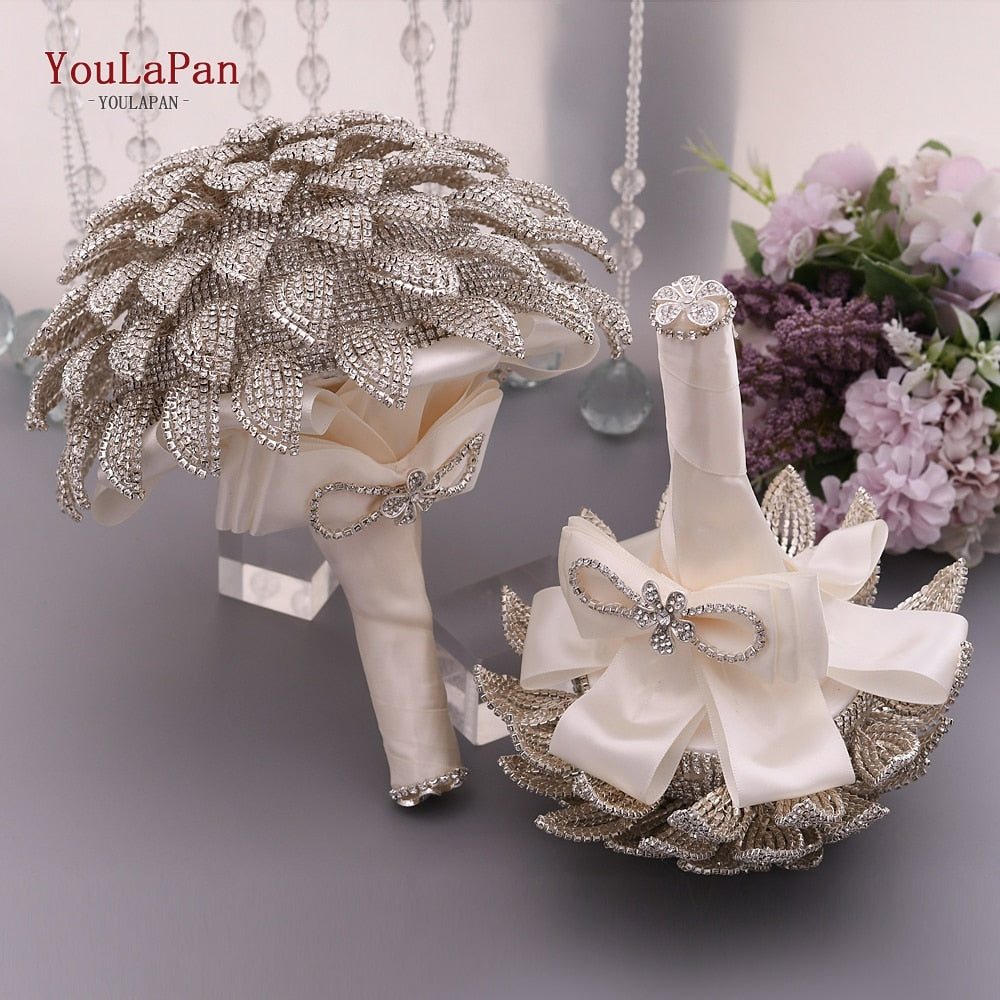 Crystals Diamond Flower Bridal Bouquet