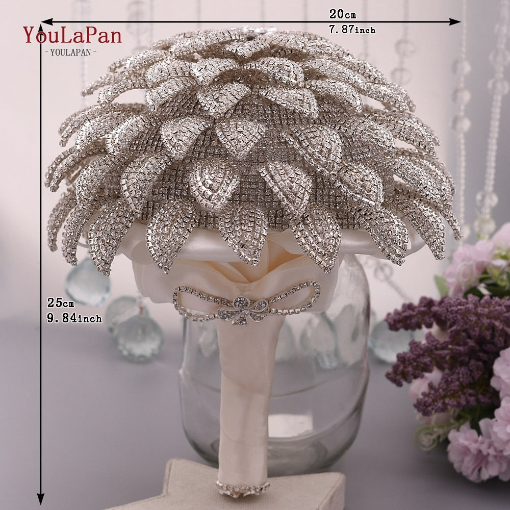 Crystals Diamond Flower Bridal Bouquet
