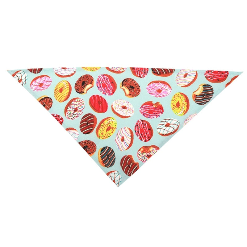 Cat Dog Bandana Bibs Colorful Donut Scarf Collar