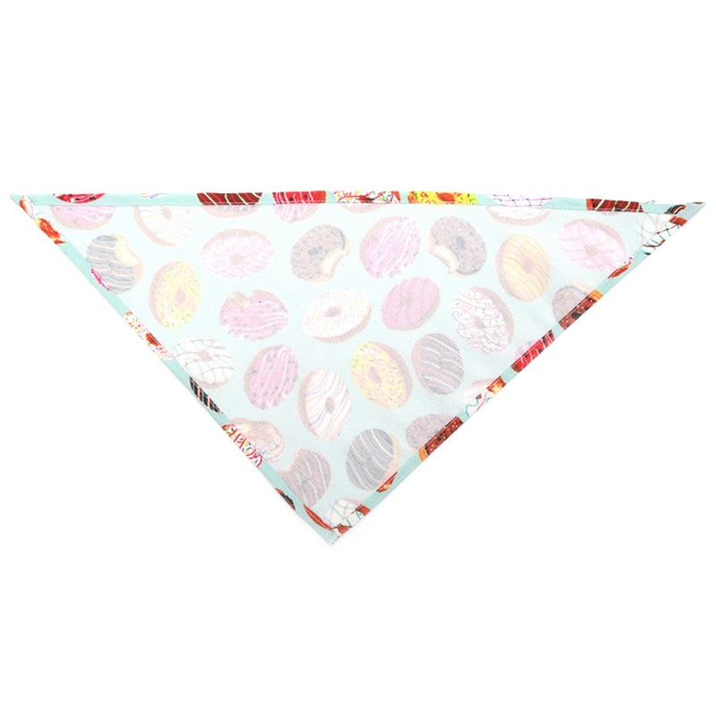 Cat Dog Bandana Bibs Colorful Donut Scarf Collar