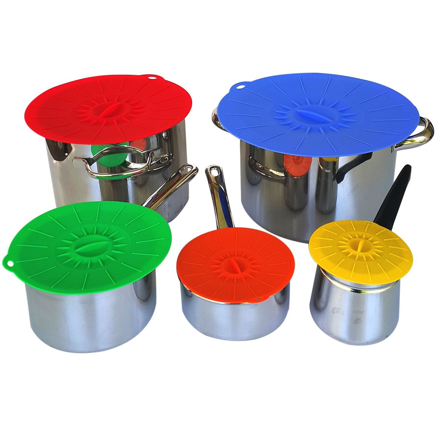 5pc Silicone Microwave Bowl Cover Food Lid Cover