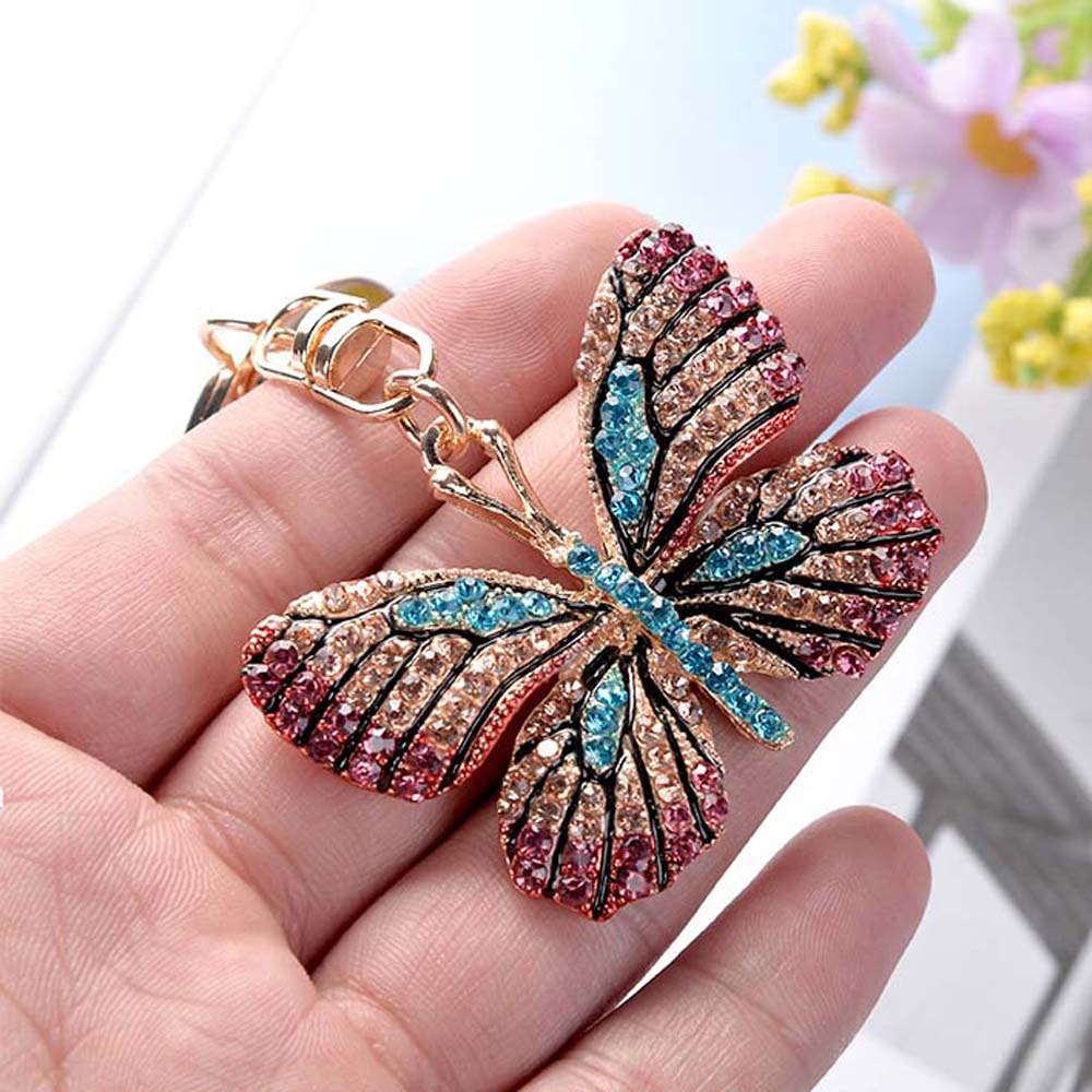 Crystal Butterfly Keychain