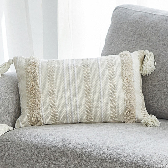 45*45 Nordic Throw Tassel Pillow Cover