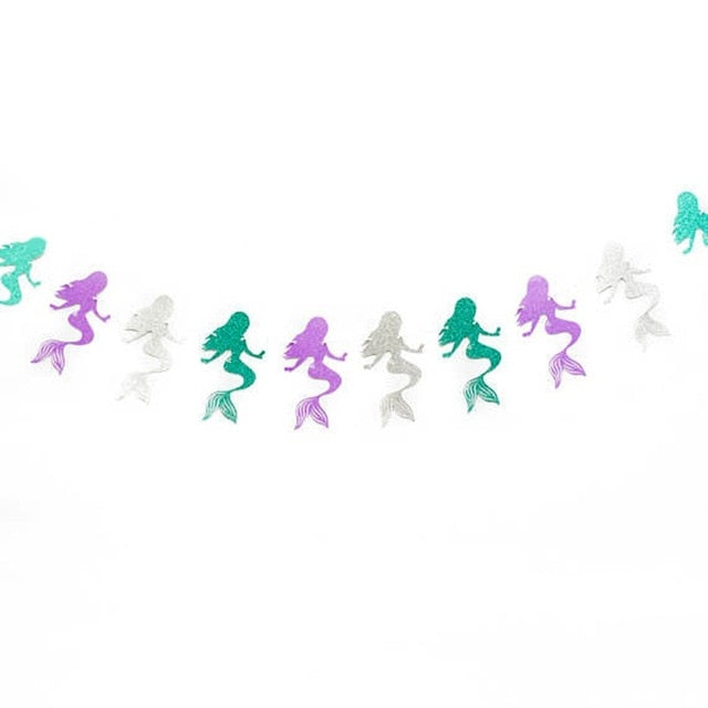 Mermaid Party Supplies Balloon Banner Decor