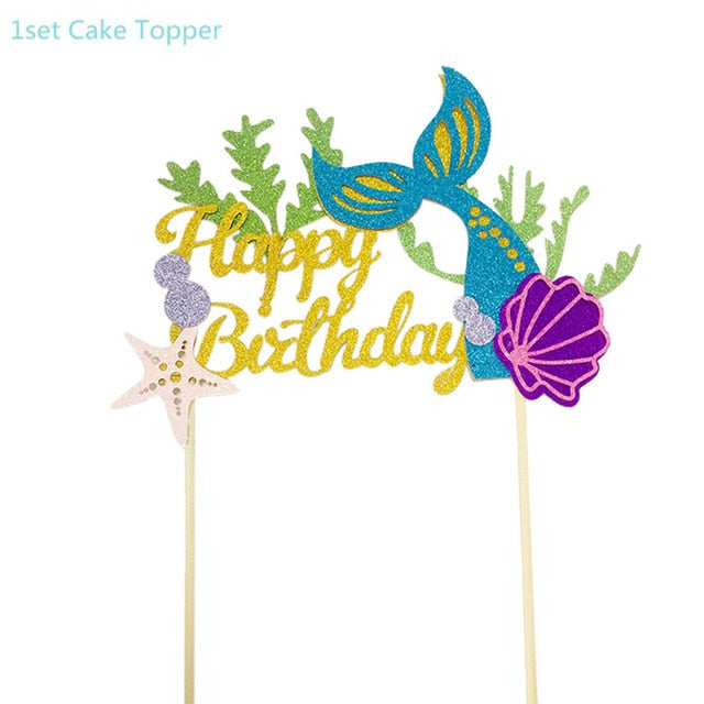Mermaid Party Supplies Balloon Banner Decor