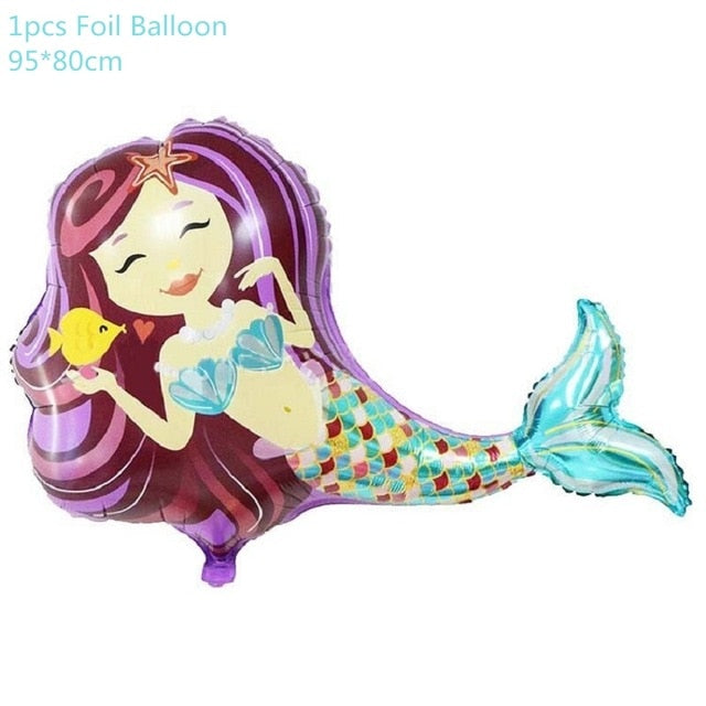 Mermaid Party Supplies Balloon Banner Decor