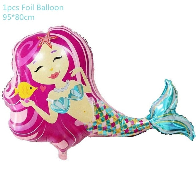 Mermaid Party Supplies Balloon Banner Decor