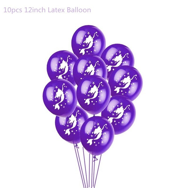 Mermaid Party Supplies Balloon Banner Decor