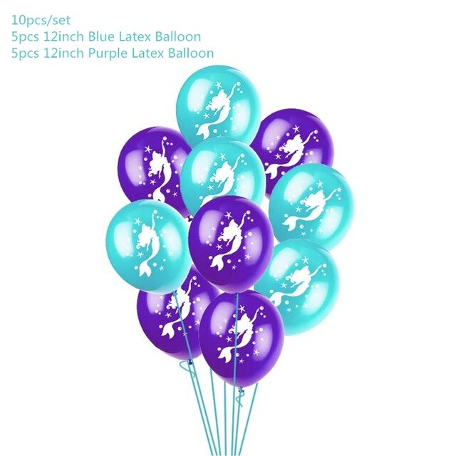 Mermaid Party Supplies Balloon Banner Decor