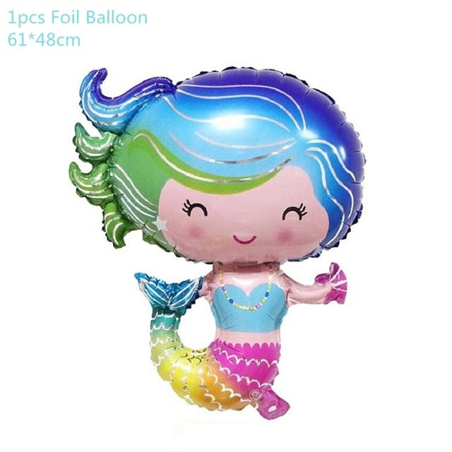 Mermaid Party Supplies Balloon Banner Decor
