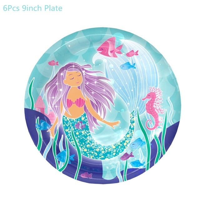 Mermaid Party Supplies Balloon Banner Decor