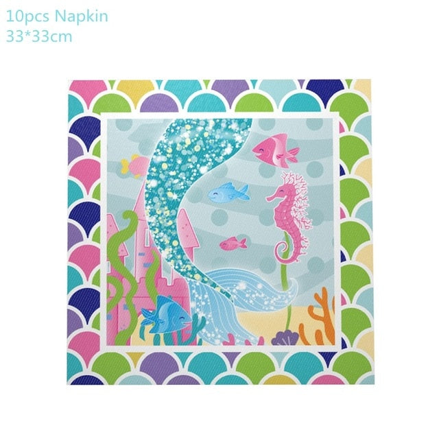 Mermaid Party Supplies Balloon Banner Decor