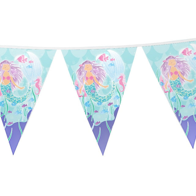 Mermaid Party Supplies Balloon Banner Decor