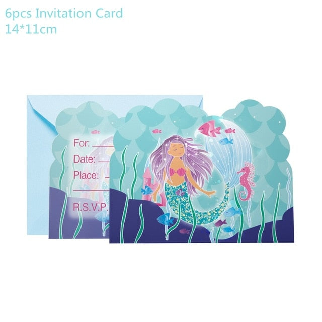 Mermaid Party Supplies Balloon Banner Decor