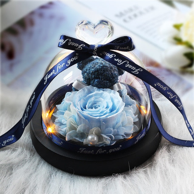 Beauty and Beast Eternal Rose Night Light Glass Dome
