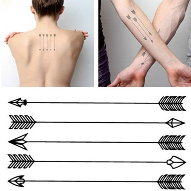 Skull Moth Rose Waterproof Temporary Tattoo