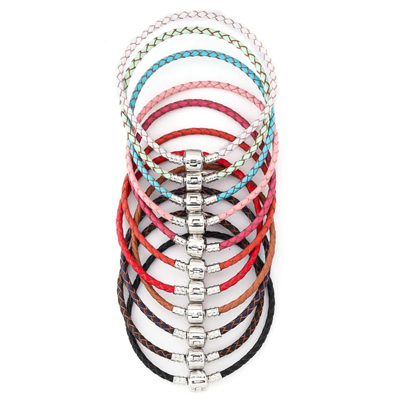 16-20cm Leather Charm Bracelet