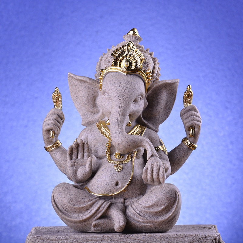 Sandstone Hindu Elephant Ganesha Sculpture