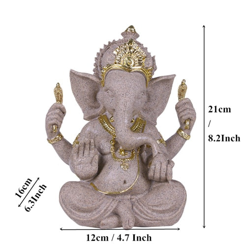 Sandstone Hindu Elephant Ganesha Sculpture