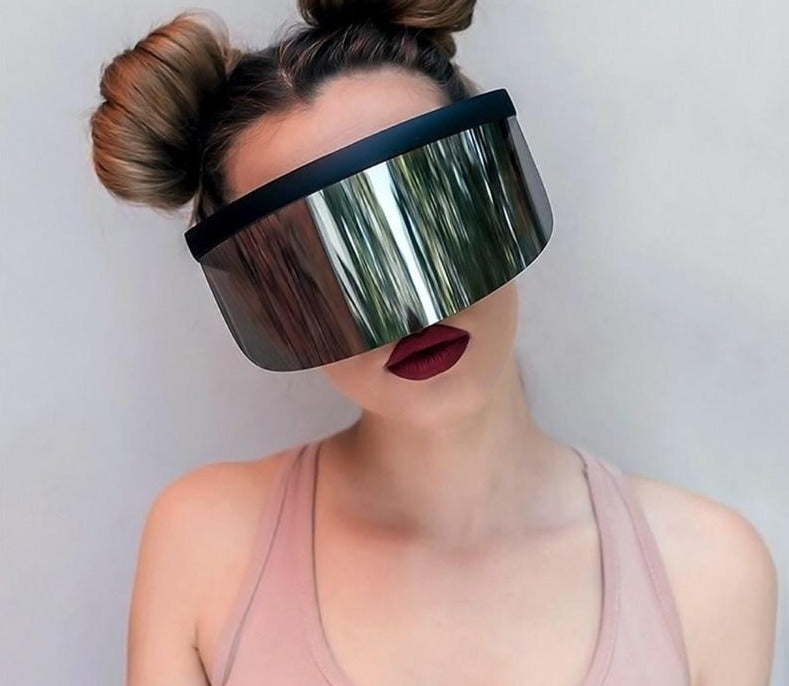 Oversize Shield Visor Sunglasses Windproof Glasses