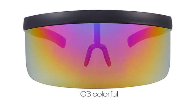 Oversize Shield Visor Sunglasses Windproof Glasses