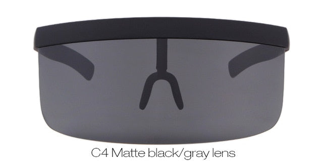 Oversize Shield Visor Sunglasses Windproof Glasses