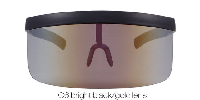 Oversize Shield Visor Sunglasses Windproof Glasses