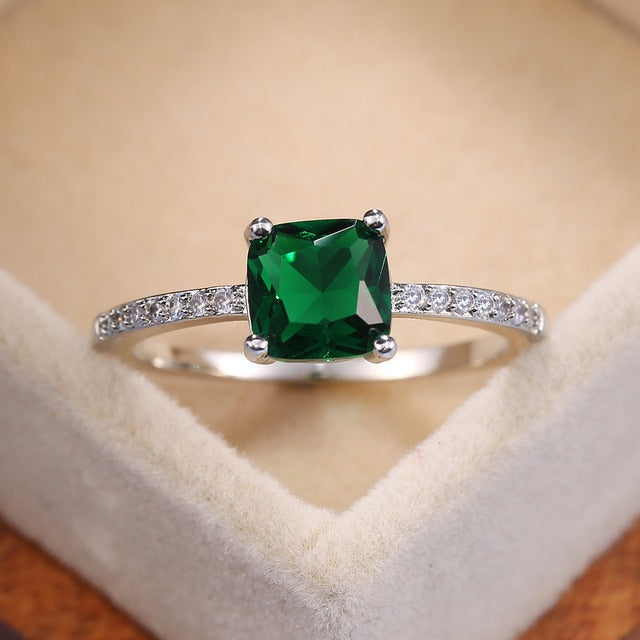 Square Stone Blue Ring