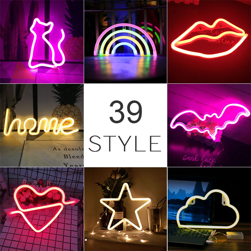 LED Neon Light Colorful Rainbow Sign Lamp Decoration Gift