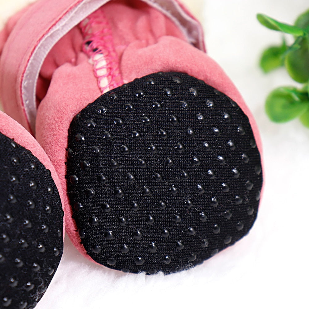 4pcs Pet Dog Shoes Winter Boots Socks Anti-slip