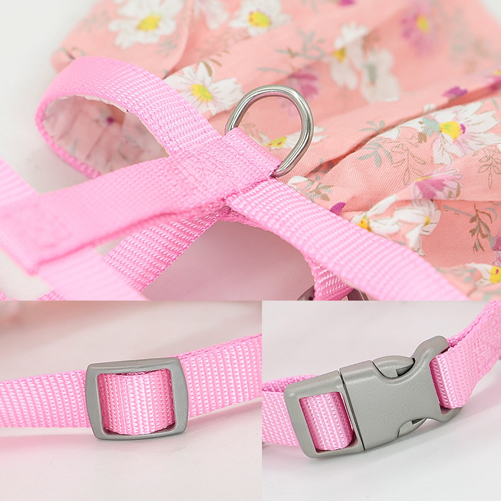 Small Puppy Dress Harness with Leash