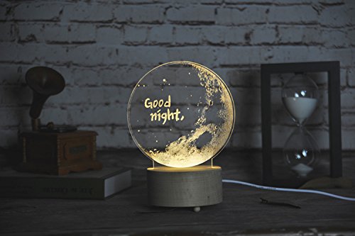 LED 3D Moon Night Light Unicorn Lamp