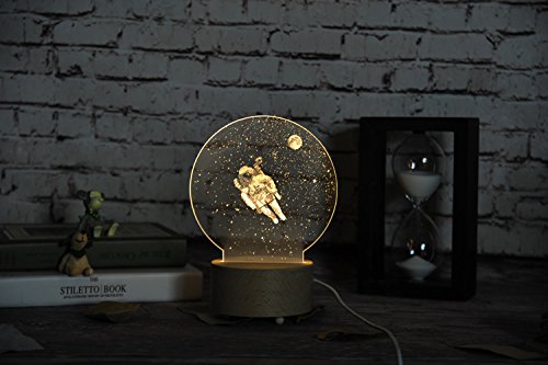LED 3D Moon Night Light Unicorn Lamp