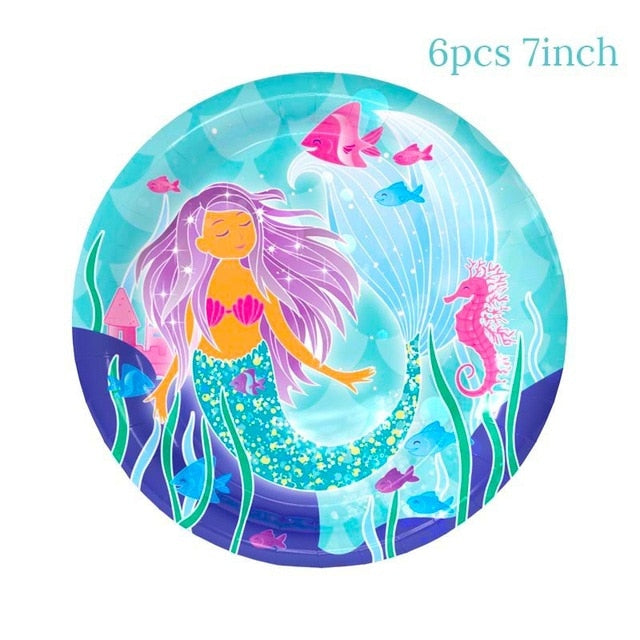 Little Mermaid Party Decor Birthday Supplies