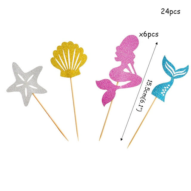 Little Mermaid Party Decor Birthday Supplies