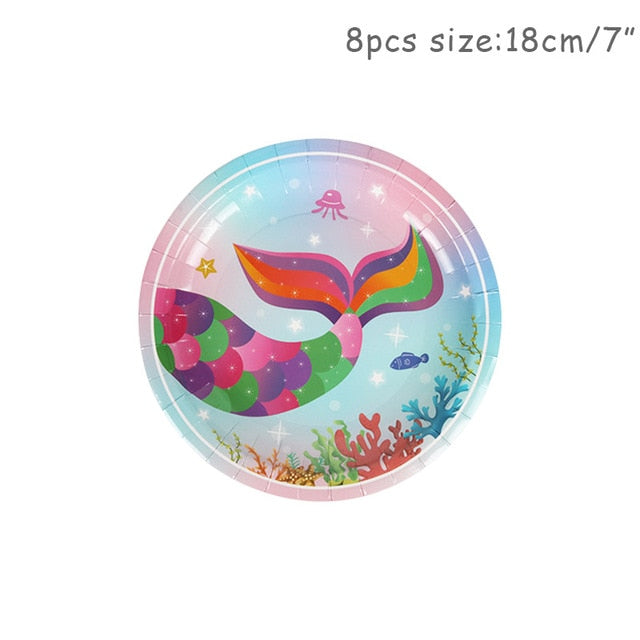 Little Mermaid Party Decor Birthday Supplies