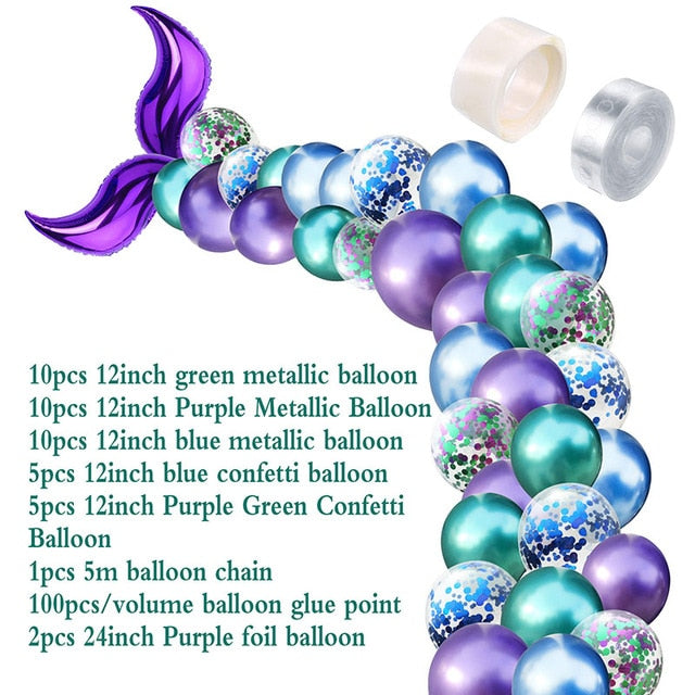 Little Mermaid Party Decor Birthday Supplies