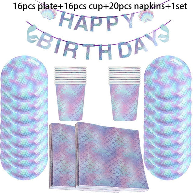 Little Mermaid Party Decor Birthday Supplies