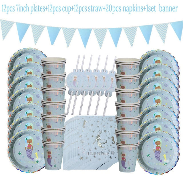 Little Mermaid Party Decor Birthday Supplies