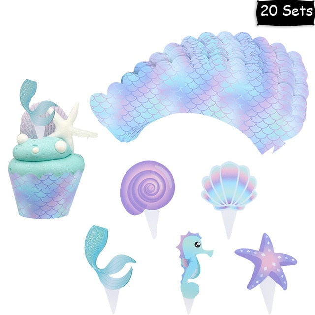 Little Mermaid Party Decor Birthday Supplies