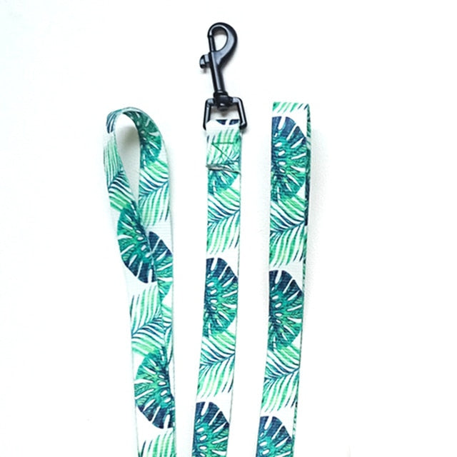 Tropical Vest Harness Leash Set for Small Medium Dogs